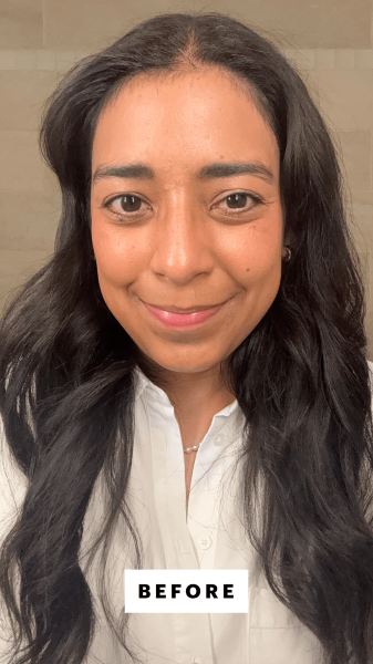 Foresto before applying the L'Oral Paris Hyaluron Lip Oil